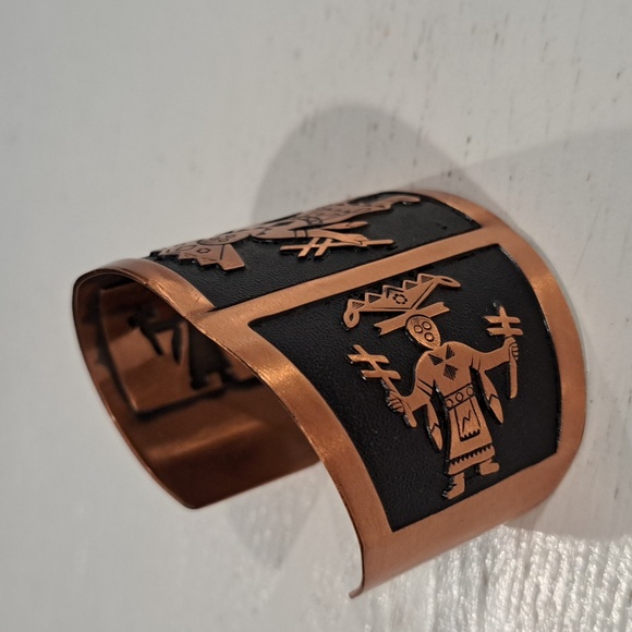 Vintage solid copper bracelet - Picture 2 of 5